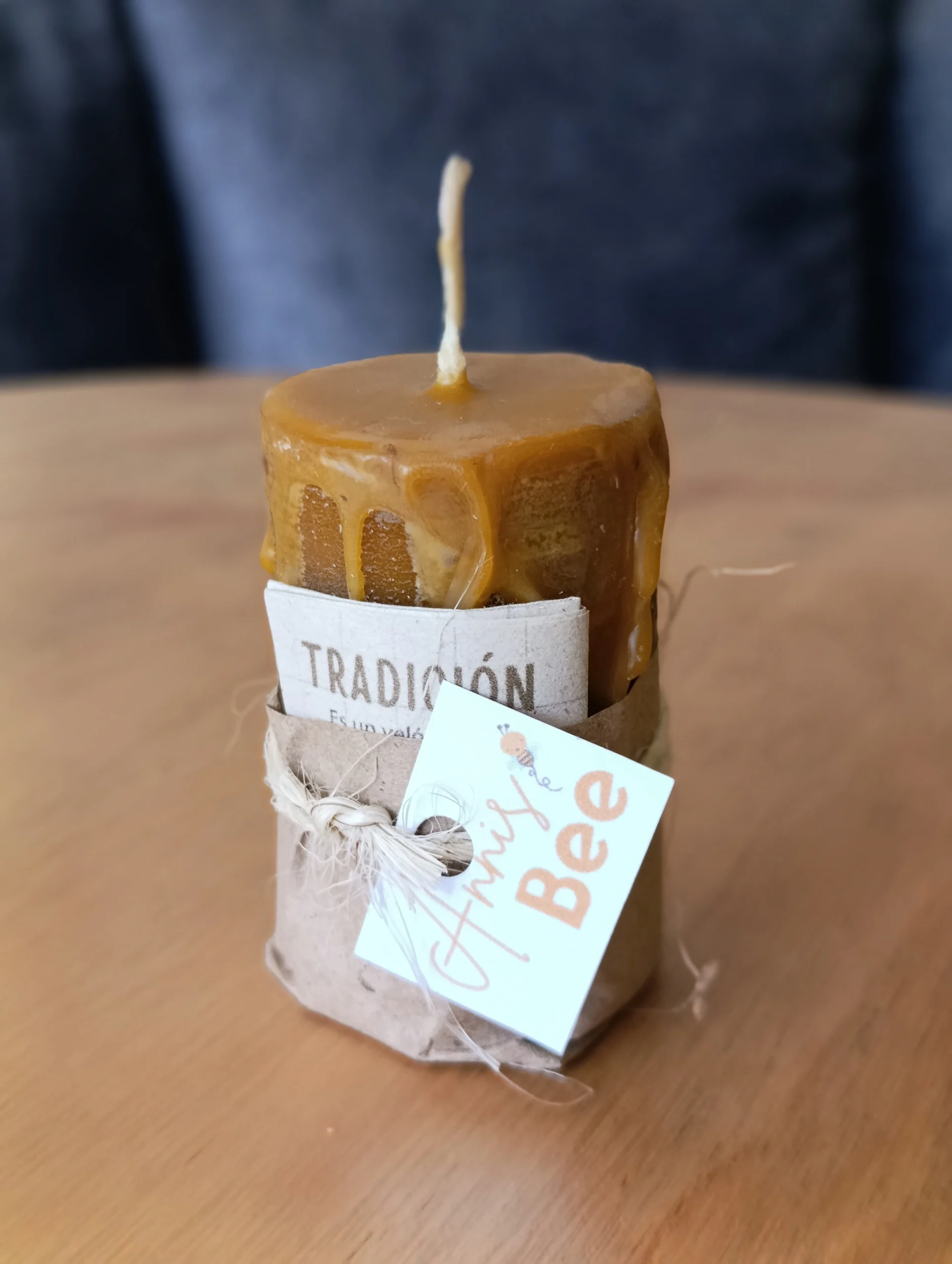Velón de Cera de Abeja 100% ecológica Tradición